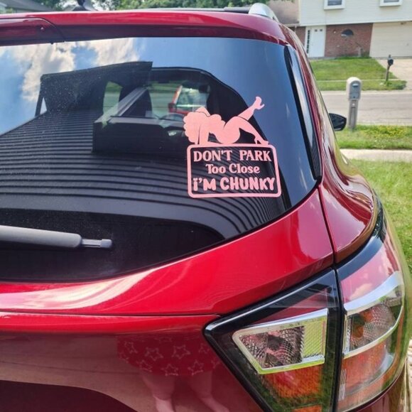 Don't Park Too Close I'm Chunky Car Decal - Picture 2 of 2